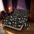thumbnail image 2 of Homewish Wild Moth Bed Sheets, Green Leaves Full Size Sheets, Moon Print Decor, 4 Pieces, 1 Flat Sheet, 1 Fitted Sheet and 2 Pillowcases, 2 of 6