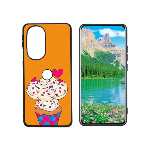 Compatible with Motorola Edge 30 Pro Phone Case, muffin-sweets-93-52 Case Silicone Protective for Teen Girl Boy Case for Motorola Edge 30 Pro