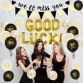 thumbnail image 3 of We Will Miss You Decorations Black and Gold, Good Luck Balloon Banner for Retirement Sorry Your Leaving Goodbye Going Away Travelling Farewell Decorations, Graduation Congratulations, 3 of 7