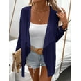 thumbnail image 2 of Women's 2025 Plus Size Cardigan Open Front Lightweight Comfort Long Sleeve Draped Cover Up, 2 of 4