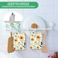 thumbnail image 4 of Yayeee Pot Holders Kitchen Heat Resistant with Pocket 7"x9.8" Cotton Oven Cooking Hot Pads, Sunflowers and Leaves Pattern, 4 of 7