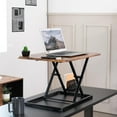 thumbnail image 3 of XNKOLMJ Ultra-Slim 32 Inch Single Top Height Adjustable Standing Desk Riser  Compact Sit Stand Desktop Converter for Monitor or Laptop  Black  DESK-V032J, 3 of 9