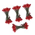 thumbnail image 2 of GUOOL 200pcs Red Craft DIY Artificial Double Headed Berries, 2 of 9