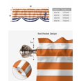 thumbnail image 5 of Tie Up Valance Curtain for Kitchen,Navy Blue Anchor Vintage Rod Pocket Short Curtains Adjustable Tie-Up Shade Valances,Costal Orange White Stripes Window Treatment for Bathroom Living Room Bedroom, 5 of 8
