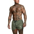 thumbnail image 3 of Seyurigaoka Men's Solid Color Short Pants,Compression Workout Shorts Sportswear, 3 of 8