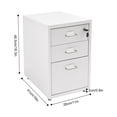thumbnail image 2 of Miumaeov 3 Drawer Vertical File Cabinet Mobile Filing Cabinet with Lock Metal Mobile File Cabinet for Home Office, 2 of 10