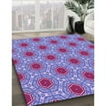 thumbnail image 3 of Ahgly Company Machine Washable Indoor Round Transitional Bright Lilac Purple Area Rugs, 4' Round, 3 of 7