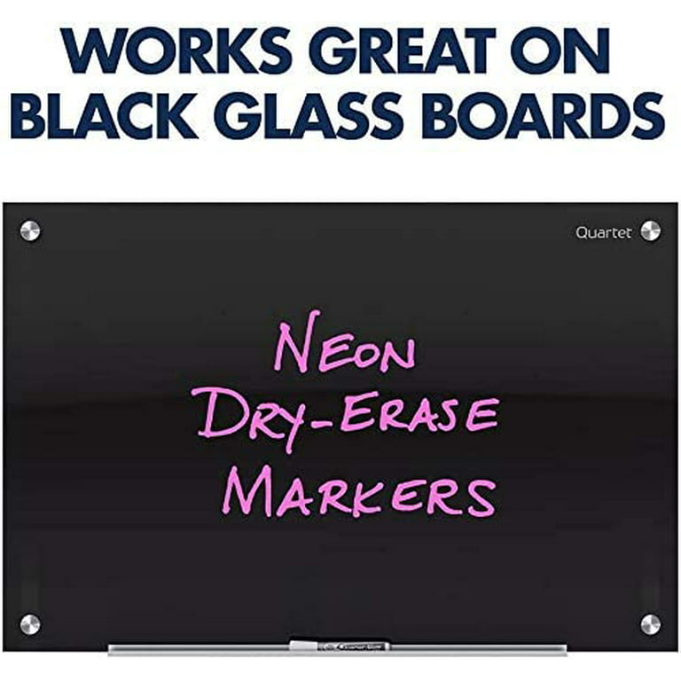 Quartet Glass Board Dry Erase Markers, Premium, Bullet Tip, Assorted  Colors, 4 Pack (79552)