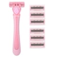 thumbnail image 1 of Depiladora para mujer depiladora corporal para mujer depiladora manual afeitadora para mujer maquinilla de afeitar femenina 6 uds cuchillas de afeitar femeninas de seis ANGGREK Otros, 1 of 8