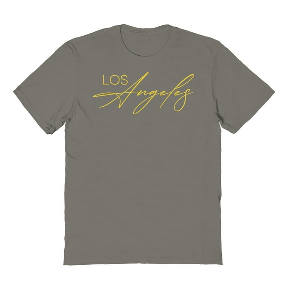 Los Angeles California Graphic Charcoal Men's Cotton T-Shirt