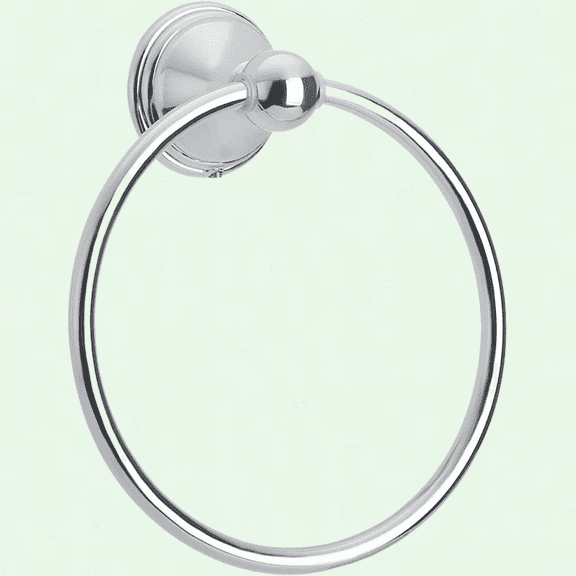 Bathroom Towel Ring, Polished Chrome Round Towel Holder, Rustproof 1 Pack