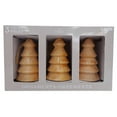 thumbnail image 1 of Holiday Time 3PK Natural Wood Tree Ornament, 1 of 4