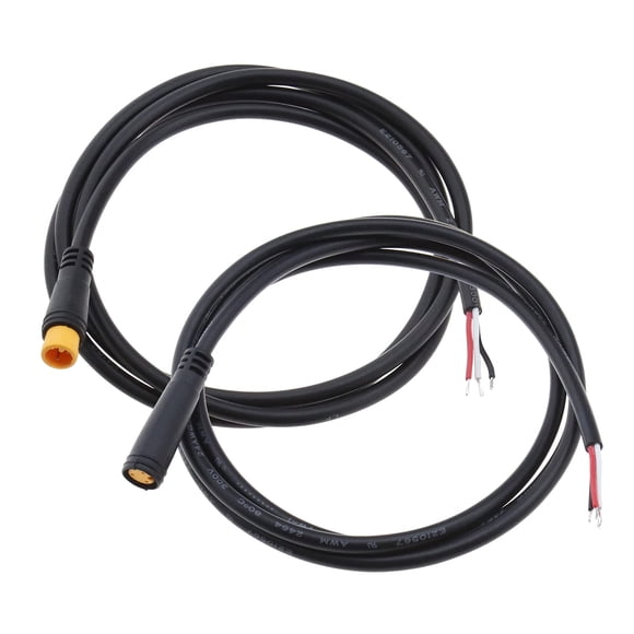 Micro Traders Pair of IP65M8 Waterproof Extension Cable 3 Pin Male and Female Ebike Electric Gear Sensor Scooter Cable 24AWG