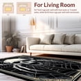 thumbnail image 2 of ODIKA 8'x10' Machine Washable Non-Slip Area Rug, Skull & Spiderweb Gothic Horror Style Floor High Traffic Rug, Black, 215401, 2 of 7