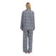 thumbnail image 4 of Conjunto de Pijamas de Franela para Mujer 100% Algodón, Ropa de Descanso para Mujer, Manga Larga, Botón, Cintura con Cordón, Ropa de Dormir Cálida, Flores de Ensueño Azul M, 4 of 6