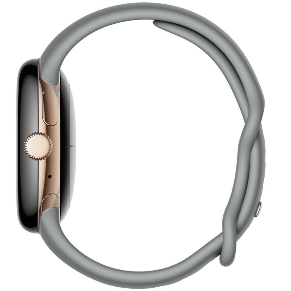 Google GWT9R Pixel Watch Android Smartwatch with Fitbit Activity Tracking, 41mm, Supports LTE, Gold Case with Hazel Active Band