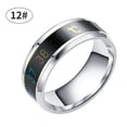thumbnail image 1 of Sonducket Anillo de temperatura acero emoción humor anillos pareja inteligente sensible mano joyería impermeable para Mujeres Hombres regalo de Año Ropa, zapatos y accesorios Miscelánea Plata 12 # Sonducket AP000743-35, 1 of 6