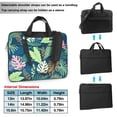 thumbnail image 6 of YFYANG 14 inch Universal Laptop Bag Oxford Cloth Laptop Sleeve, Multi-functional Green Tropical Leaf Doodle Notebook Computer Messenger Bag Handbag, 6 of 8