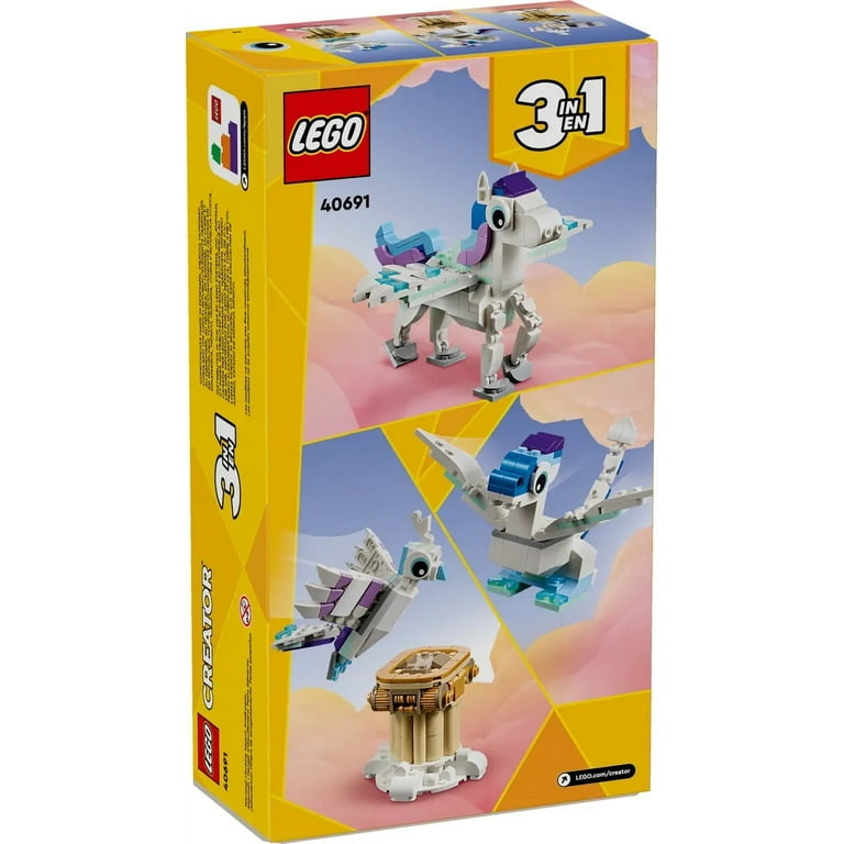 LEGO, Creator 3 in 1 Mythical Pegasus 278 Piece Building Set 40691
