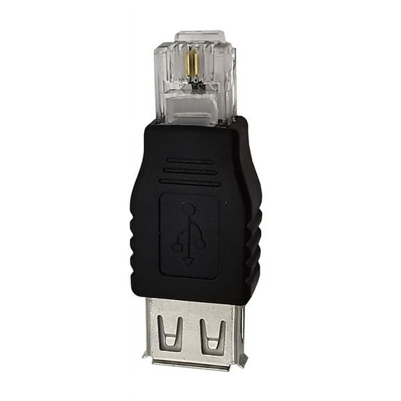 YEUHTLL USB 2.0 AF A Female to PC RJ11 Male Crystal Head Lan Network Adapter Plug