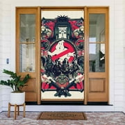 Ghostbusters Door Cover Decorated Banner Tapestry Home Decoration Holiday Party Supplies Door Banner Porch Sign Banner 72.8 x 35.4 Inch