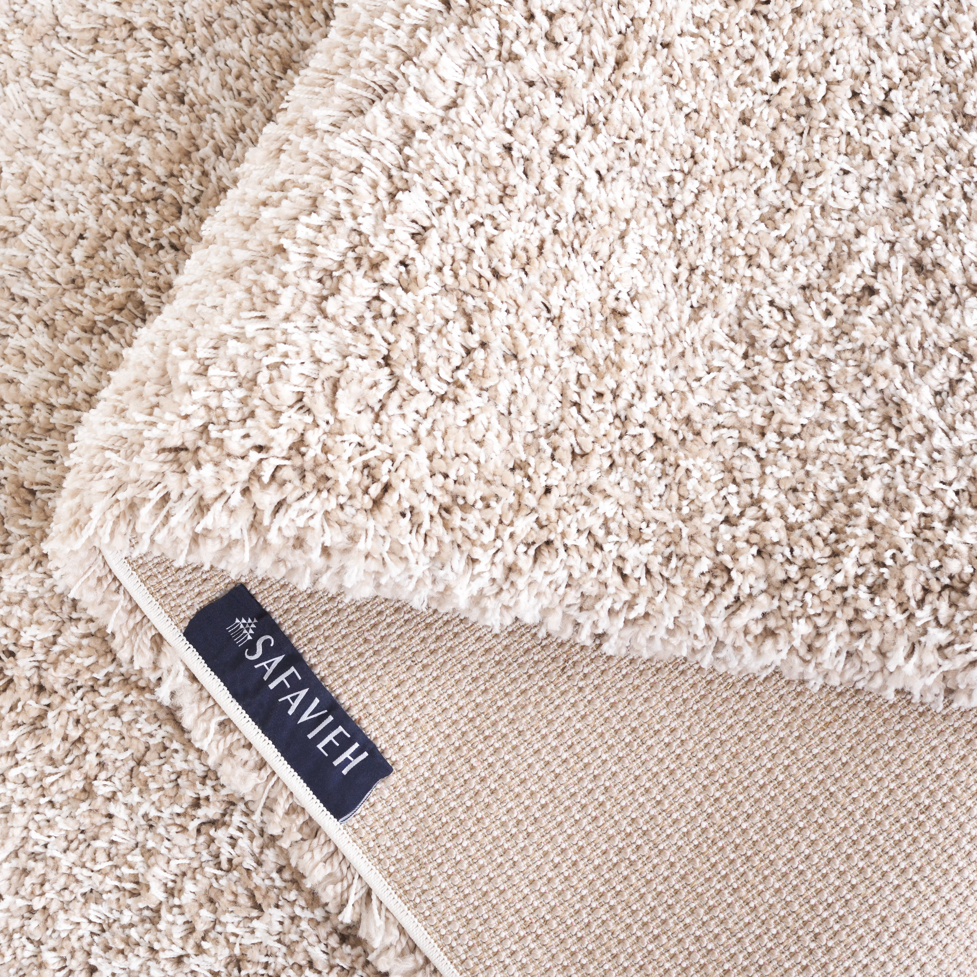 SAFAVIEH California Plush Solid Shag Area Rug, Beige, 10' x 10' Square - Large - Modern Design, Beige, Non-Shedding & Easy Cleaning, Ultra Plush Thick Pile, Ideal for Living Room, Bedroom