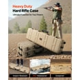 thumbnail image 2 of VEVOR Hard Rifle Case, Lockable Rifle Case with Pre-cut Foams, 50 in Movable Gun Storage with Wheels, IP67 Waterproof & Dustproof Pistol Storage for Rifle, Shotgun, Airsoft Gun, Khaki, 2 of 9