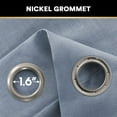 thumbnail image 4 of H.VERSAILTEX Linen Blended Curtains Grommet Semi-Sheer Curtains Light Filtering Panel Drapes for Bedroom, 2 Panels, 52" x 96", Stone Blue, 4 of 7