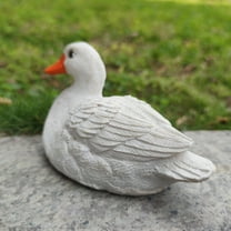 GOOHOCHY 1Set Resin Duck Ornament Outdoor Garden Statue For Courtyard Sandbox .4x3 In
