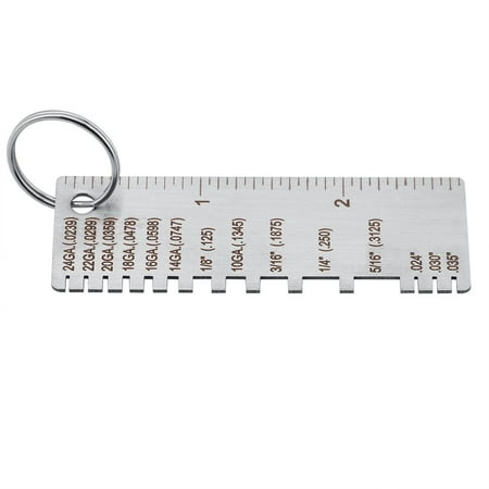 - TOPINCN Stainless Steel Wire/Metal Sheet Thickness Gauge Welding Gage Plated Size Inspection Tool,Metal Sheet Thickness Gauge,Welding Inspection Tool