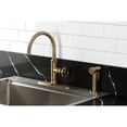 thumbnail image 5 of Kingston Brass KSD2433RNX Ostro Single-Handle 2-Hole Deck Mount Kitchen Faucet, Antique Brass, 5 of 7
