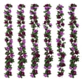 thumbnail image 7 of TETOU 6pcs Flower Garlands Artificial Rose Vine Flowers with Leaves 66ft Hanging Roses Vine for Room Wedding Birthday Christmas Wall Decor(Purple), 7 of 7