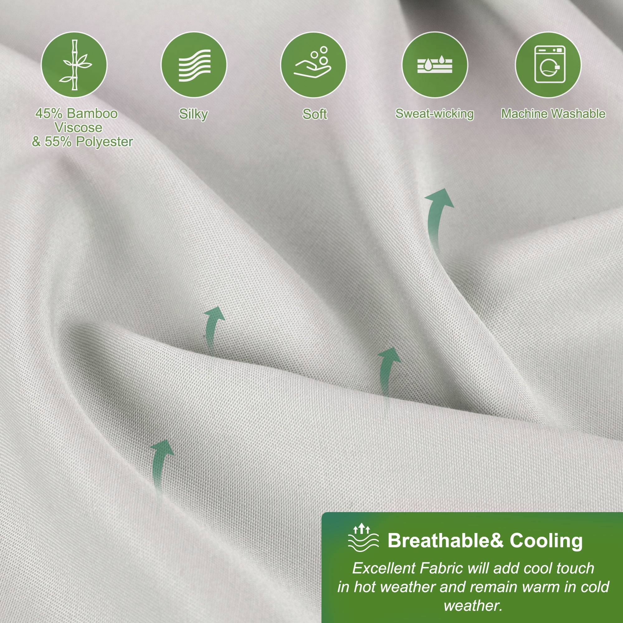 Unique Bargains Zipper Closure Body Pillowcase 1Pc Isabelline 20"x48"