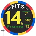 thumbnail image 2 of Yescom Trampoline Mat & Pad Replacement Kit with 72V-Ring Fits 14 ft Trampoline Frame, 2 of 9