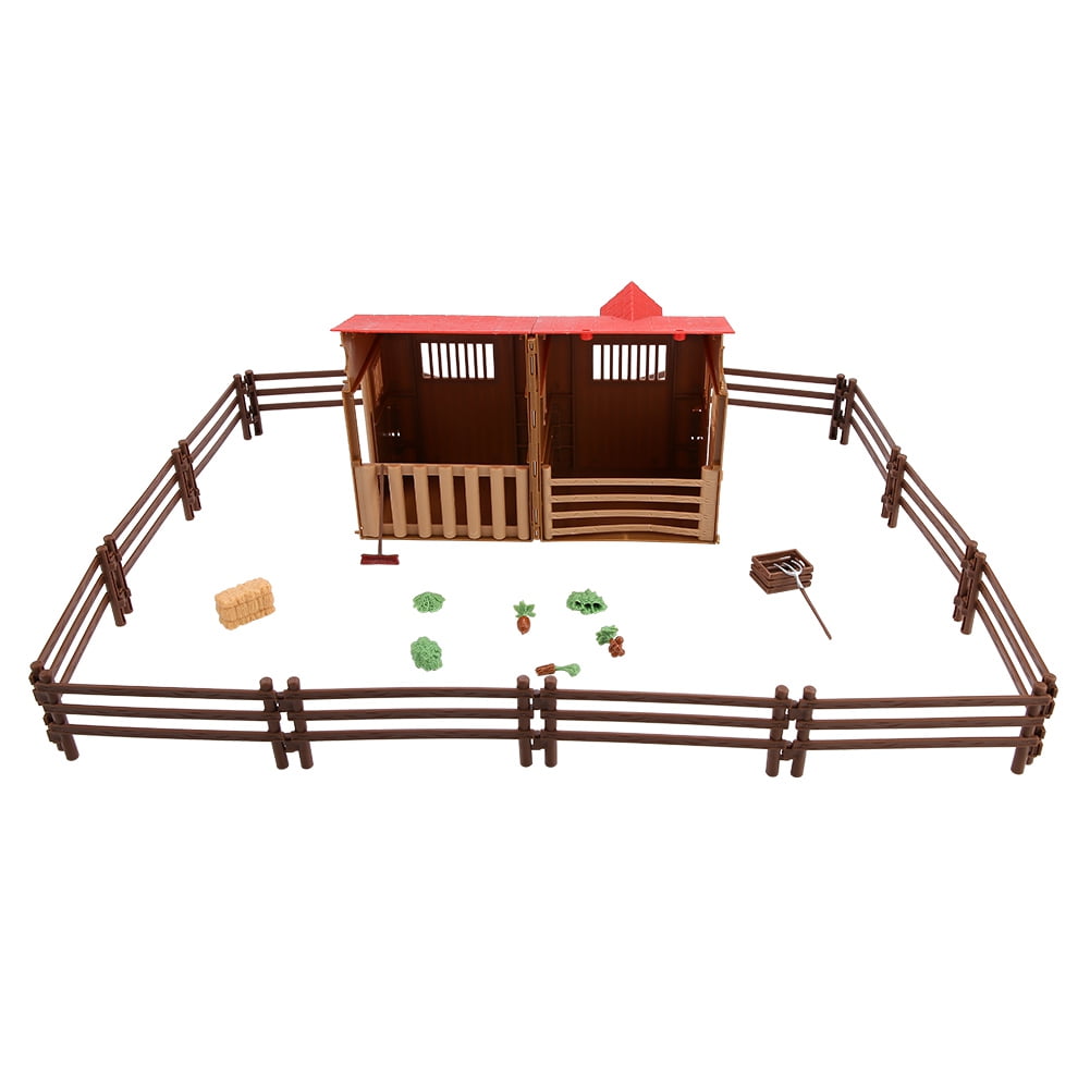 Fyydes Children Farm Toy Accessories Set Simulation Mini Farmhouse