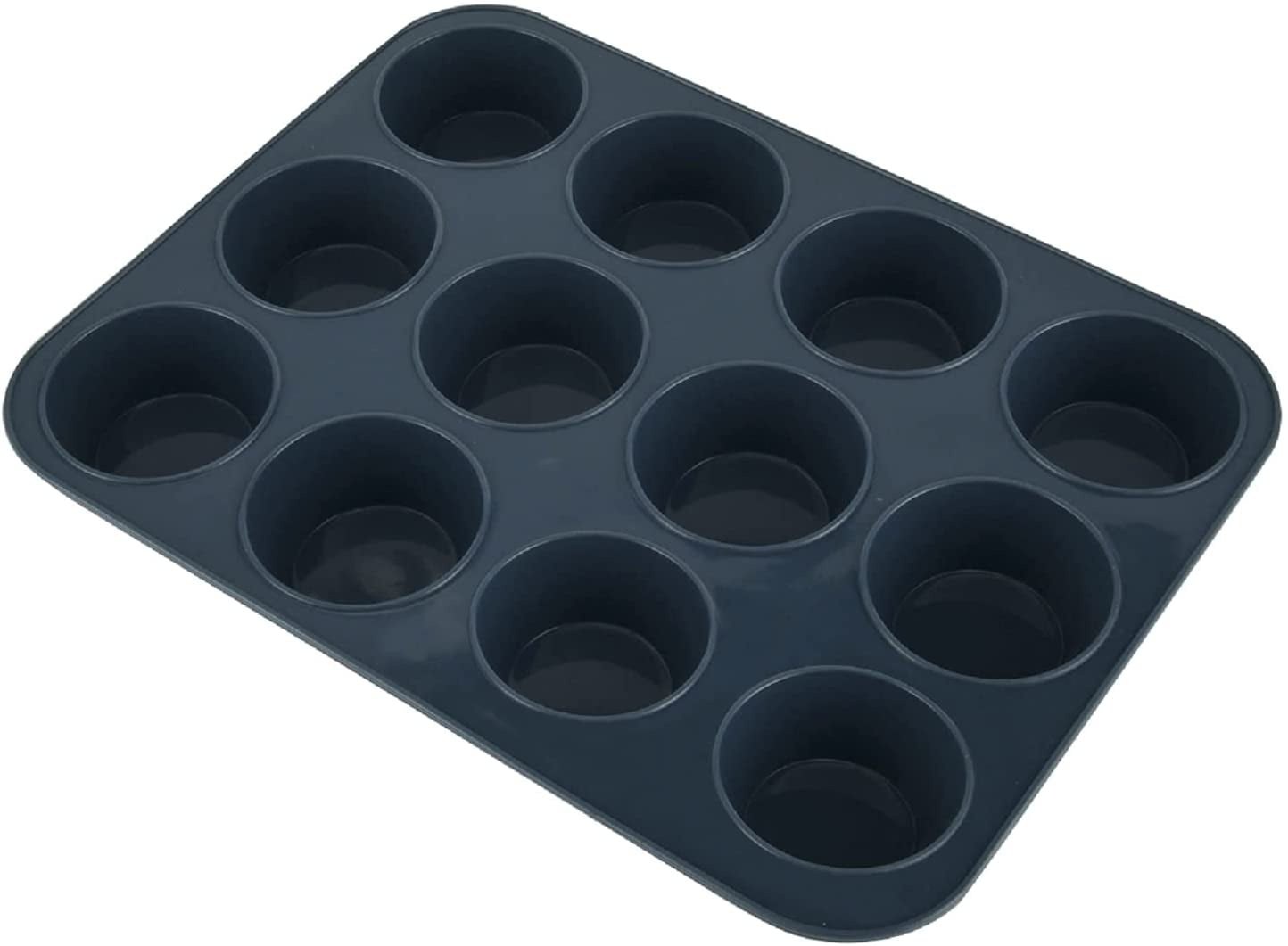 12 SILICONE MUFFIN YORKSHIRE PUDDING JELLY MOLD CUPCAKE BAKING TRAY BAKEWARE 