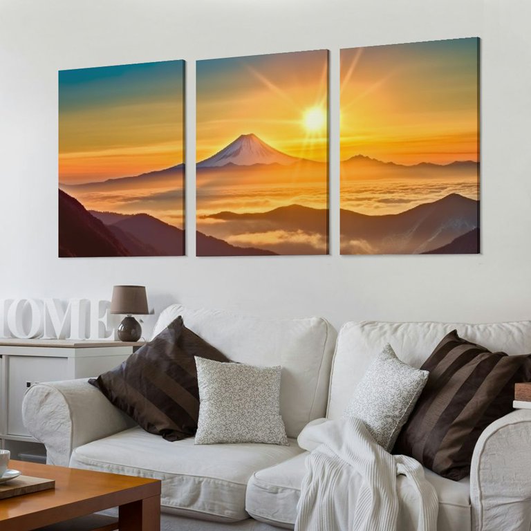 Nawypu Sunrise Wall Art Sunrise Prints Wall Painting On Canvas