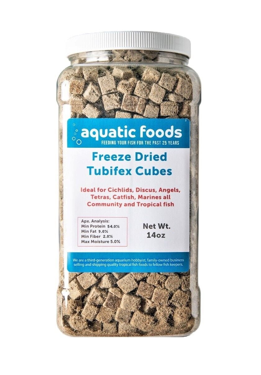 Freeze Dried Blood Worms – 100% Natural High Protein Fish Food For Bettas, Goldfish & Turtles (0.5 Oz)