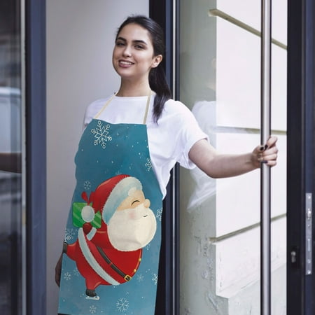 

Deals of the Day Clearance Linen Christmas Apron Sunflower Pumpkin Creative Apron Kitchen Housework Oil Repellent Antifouling Apron