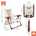 thumbnail image 6 of (2 pack) Ozark Trail Low Profile Reclining Glamping Chair for Adults - Vanilla Dream Fabric, 6 of 10