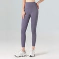 thumbnail image 2 of Aayomet Womens Leggings Exercise Fitness Running High Waist Yoga Pants (Purple, M), 2 of 5