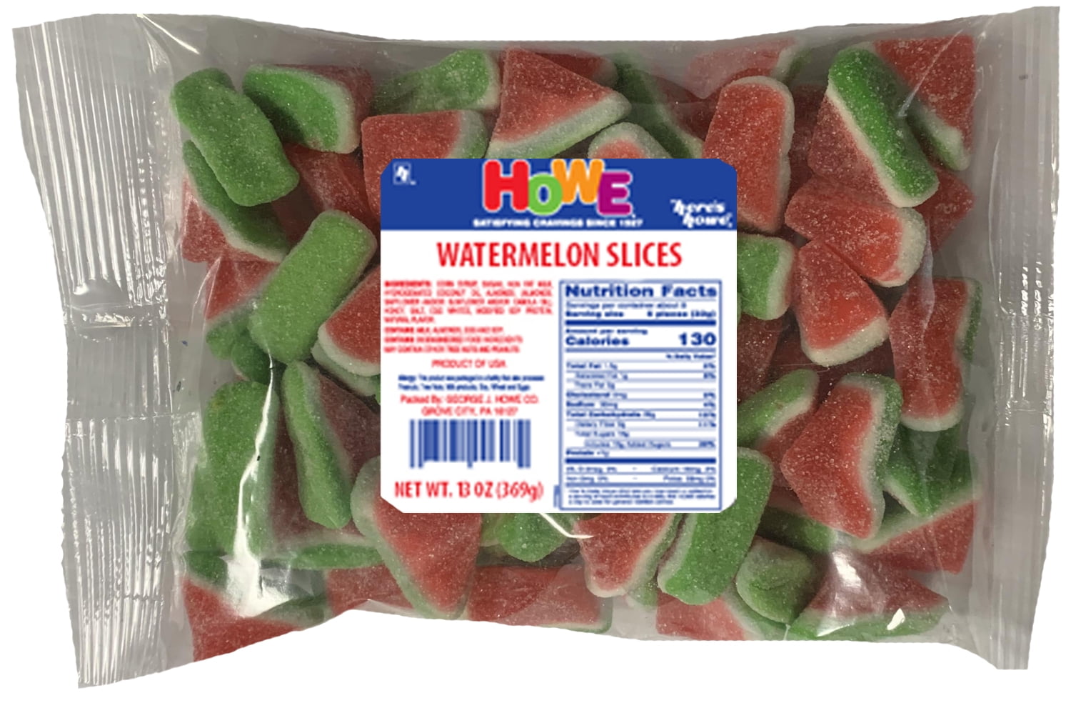 Howe Watermelon Slices Candy, 13 oz