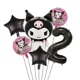 thumbnail image 3 of 6 uds dibujos animados Sanrio lindo Kuromi My Melody Cinnamoroll globo de aluminio juego de números de 32 pulgadas juguetes decorativos para fiesta de cumpleaños para niños, 3 of 5
