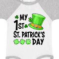 thumbnail image 4 of Inktastic My 1st St. Patrick's Day Green Top Hat and Clovers Boys or Girls Baby Bodysuit, 4 of 5