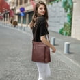 thumbnail image 6 of KL928 Crossbody Bag Purses for Women, Medium Handbags Shoulder Bag with Adjustable Strap, PU Leather Women's Shoulder Bag(Dark Brown), 6 of 7