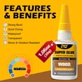 thumbnail image 2 of Super Glue LMQ LASH - Líquido para madera, transparente, instantáneo, 20 ml, 2 of 7