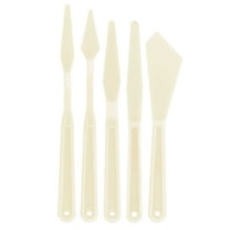 U.S. Art Supply 5-Piece Plastic Artist Spatula Palette Knife Set - Knives, Trowels, Use for Mixing, Spreading, Scratching, Applying Oil, Acrylic Paints on Painting Canvases, Spread Decorate Cake Icing