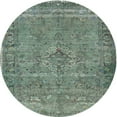 thumbnail image 1 of Ahgly Company Tapis d'Intérieur Lavables en Machine, Ronds Traditionnels Vert Foncé, Ronds de 4', 1 of 7