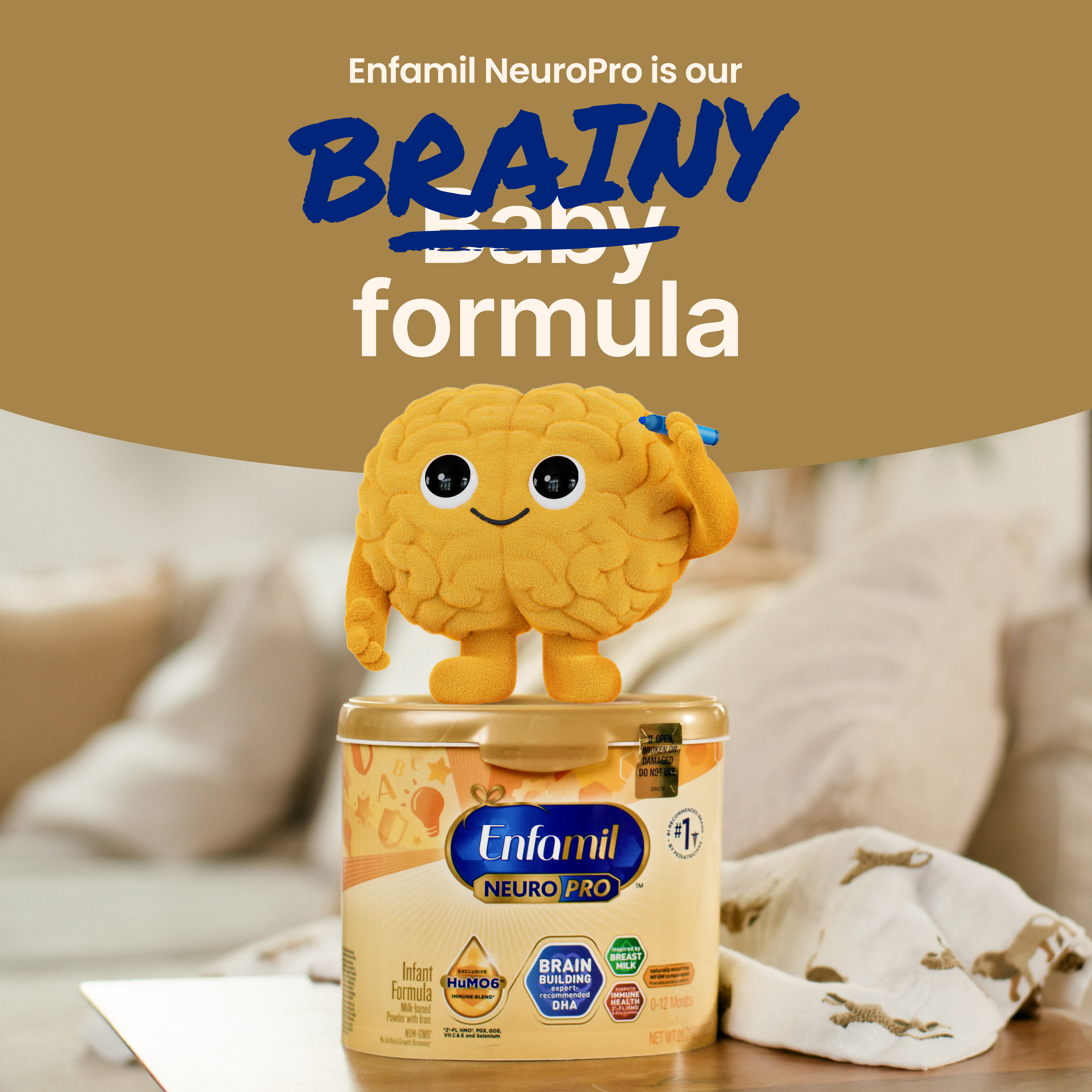 Fórmula para bebé Enfamil NeuroPro, Dúo para el desarrollo cerebral DHA y MFGM, Fórmula infantil en polvo, Lata XL de 36.6 oz 2