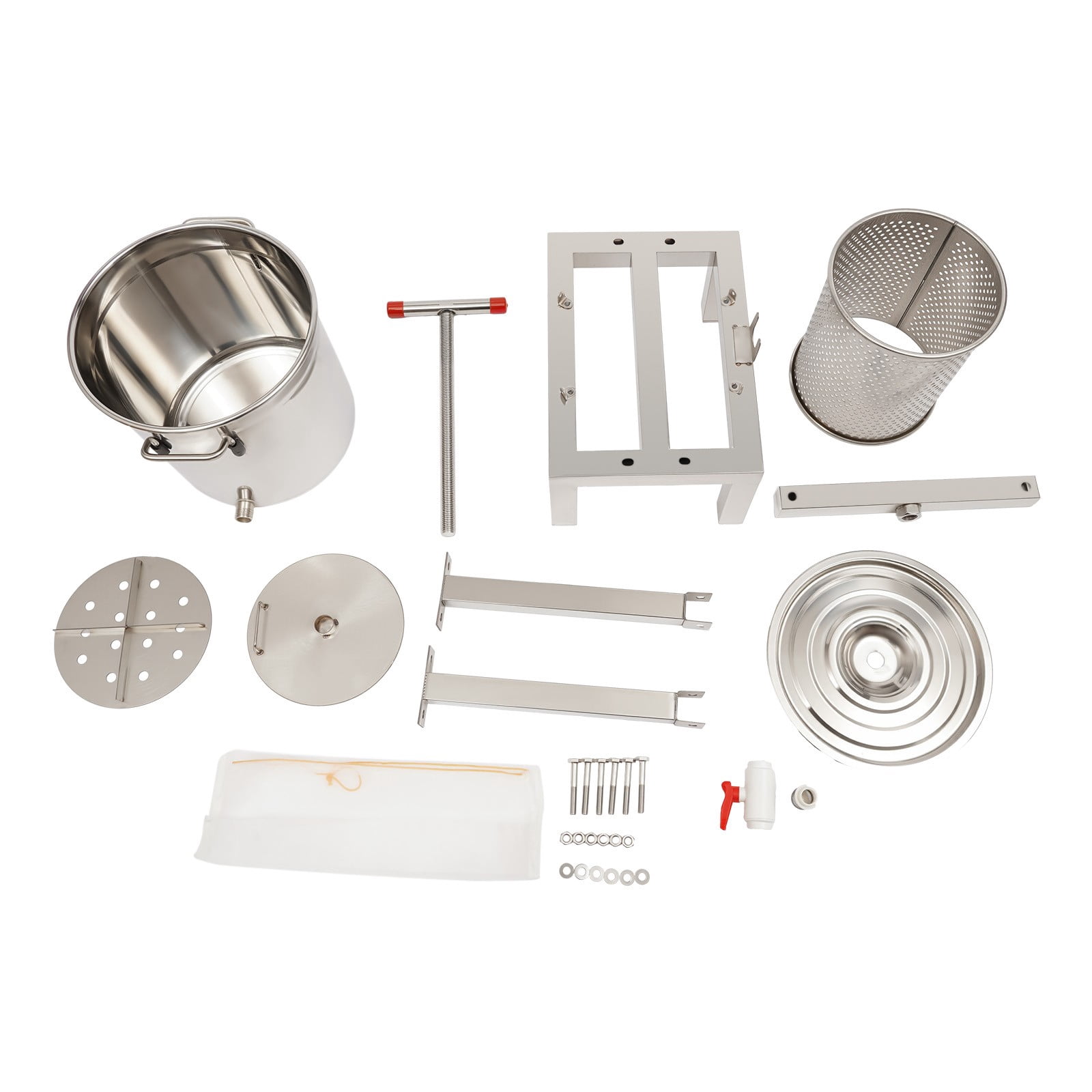 Manual Fruit Juicer Grape,  Juice Extractor 2.6gal/10L with Press Handle